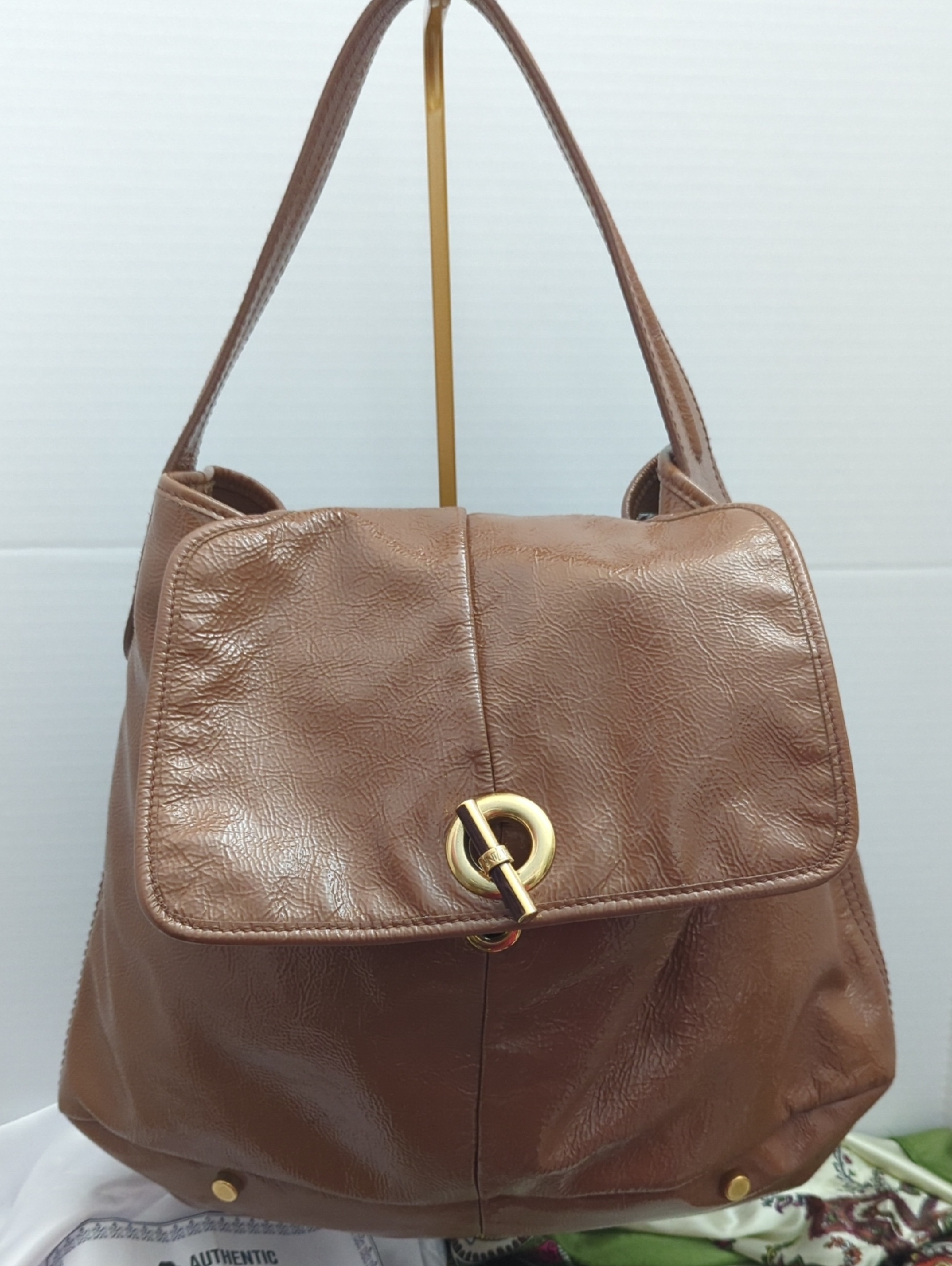 Yves Saint Laurent Leather Hobo Handbag (Coa Incld)